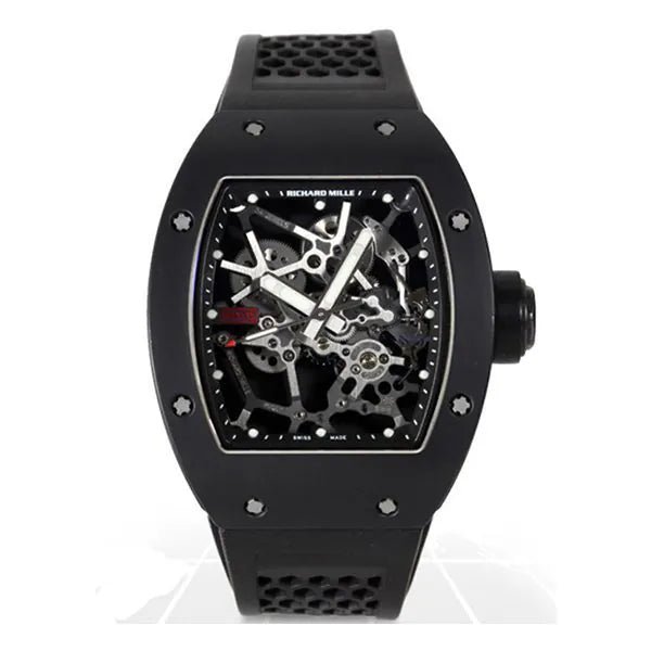 Richard Mille Rm 035 An Al-ca Rafael Nadal Skeleton Dial 44.50 Mm X 49.94 Mm Carbon Tpt Black Rubber Straps Men’s Watch