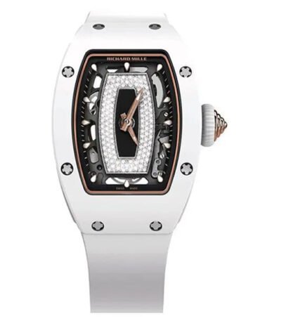 Richard Mille Rm 07-01 White Ceramic 45.66mm X 31.40mm White Rubber Straps Ladies Watch