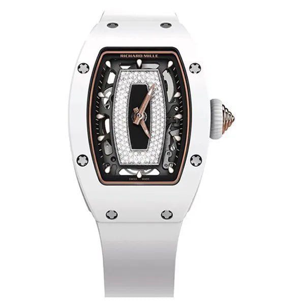 richard-mille-rm-07-01-white-ceramic-45-66mm-x-31-40mm-white-rubber-straps-ladies-watch-dubailuxurywatch Richard Mille Rm 07-01 White Ceramic 45.66mm X 31.40mm White Rubber Straps Ladies Watch