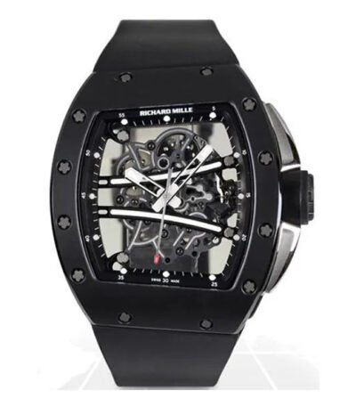 Richard Mille Rm 61-01 Ca-tzp Yohan Blake Limited Edition 50.23mm X 42.7mm Ntpt Carbon Black Rubber Straps Men’s Watch