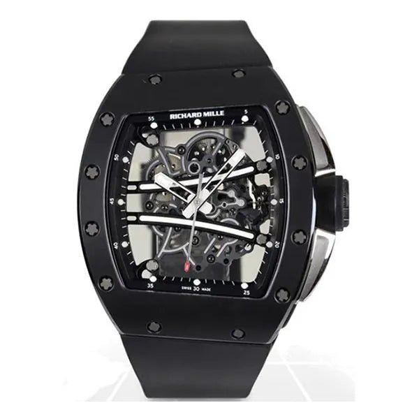 Richard Mille Rm 61-01 Ca-tzp Yohan Blake Limited Edition 50.23mm X 42.7mm Ntpt Carbon Black Rubber Straps Men’s Watch