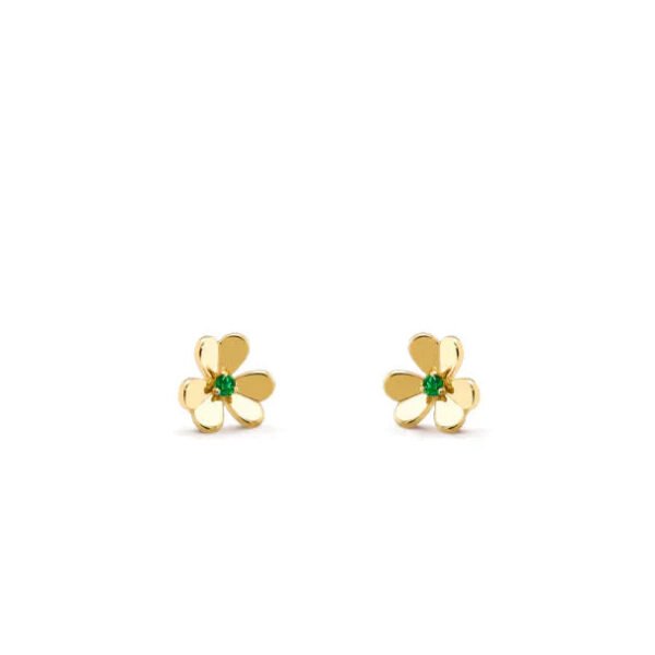 [ELANLUXE]FRIVOLE  FLOWER MALACHITE EARRINGS