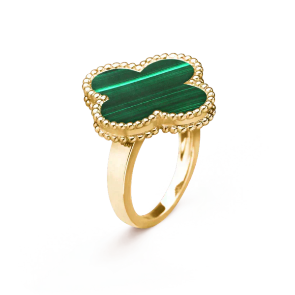 [ELANLUXE]CLOVER MALACHITE RING