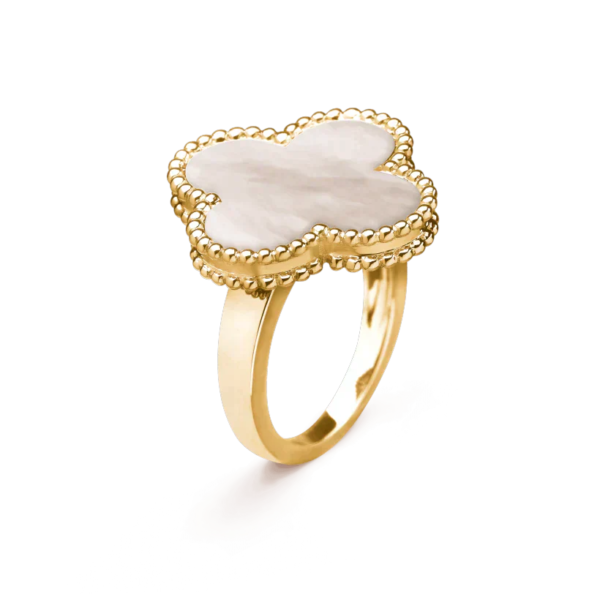 [ELANLUXE]CLOVER WHITE MOP RING