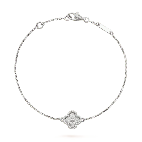 [ELANLUXE]CLOVER  SINGLE FLOWER BRACELET SILVER