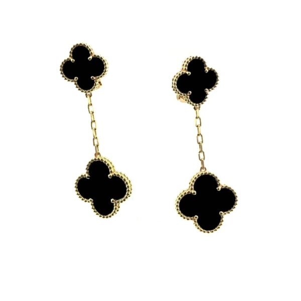 [ELANLUXE]CLOVER 2 MOTIFS  EARRINGS (MULTIPLE CHOICESC
